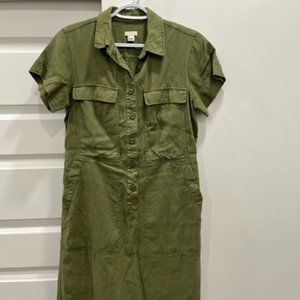 JCrew Women's Casual Dress Size 6 Military green
